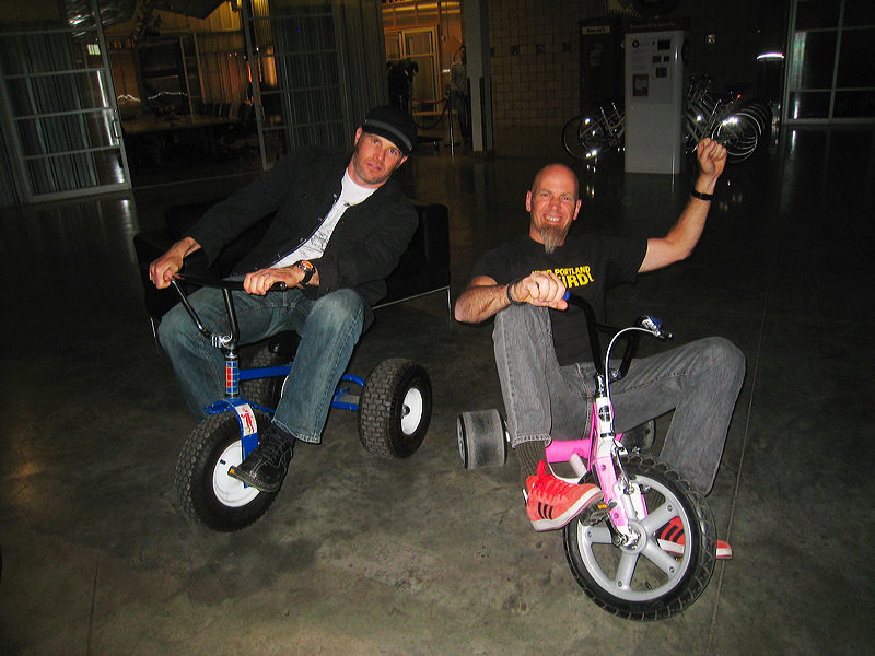 Michael & Lars showing off their Tricycle skills.